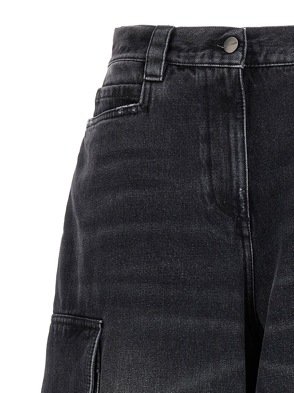 Palm Angels Graue Cargoshorts aus Baumwolle