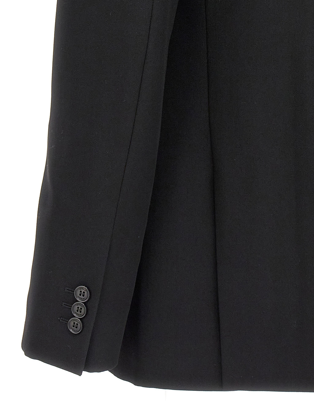 Off-White Schwarzer Blazer aus reiner Schurwolle