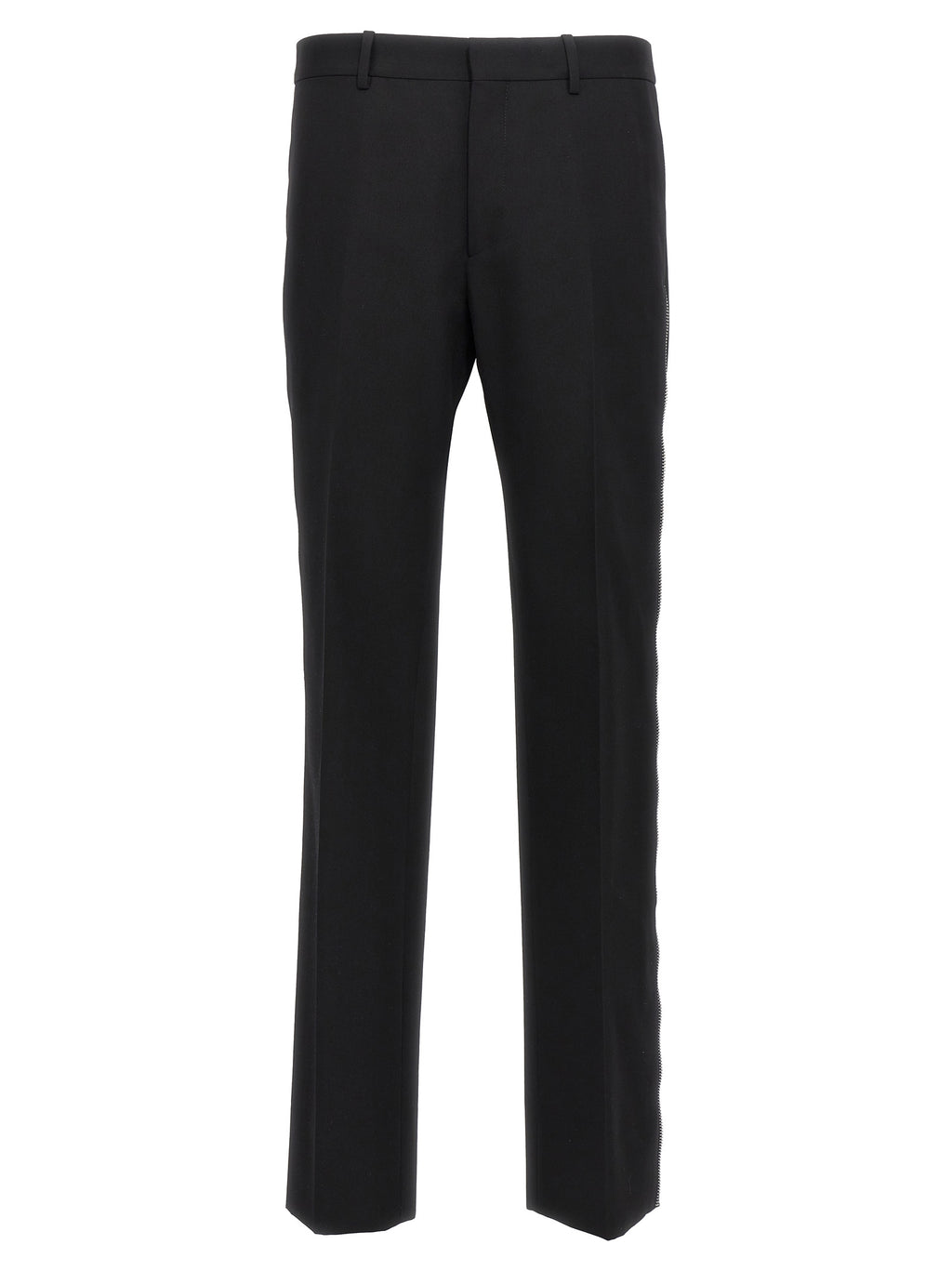 Off-White Schwarze Hose aus reiner Schurwolle