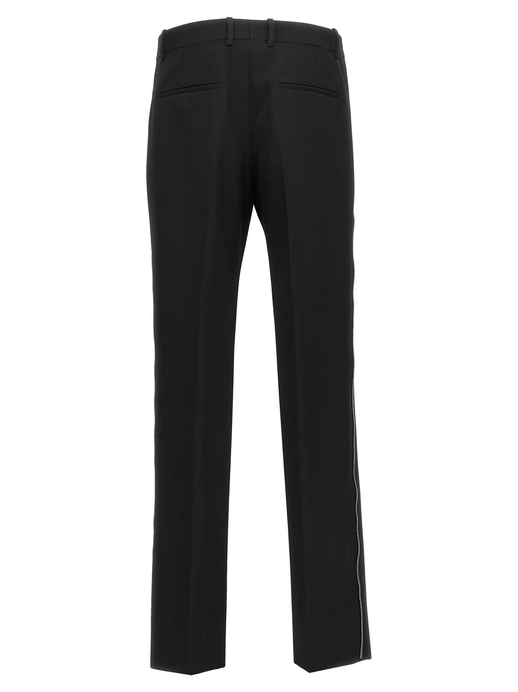 Off-White Schwarze Hose aus reiner Schurwolle