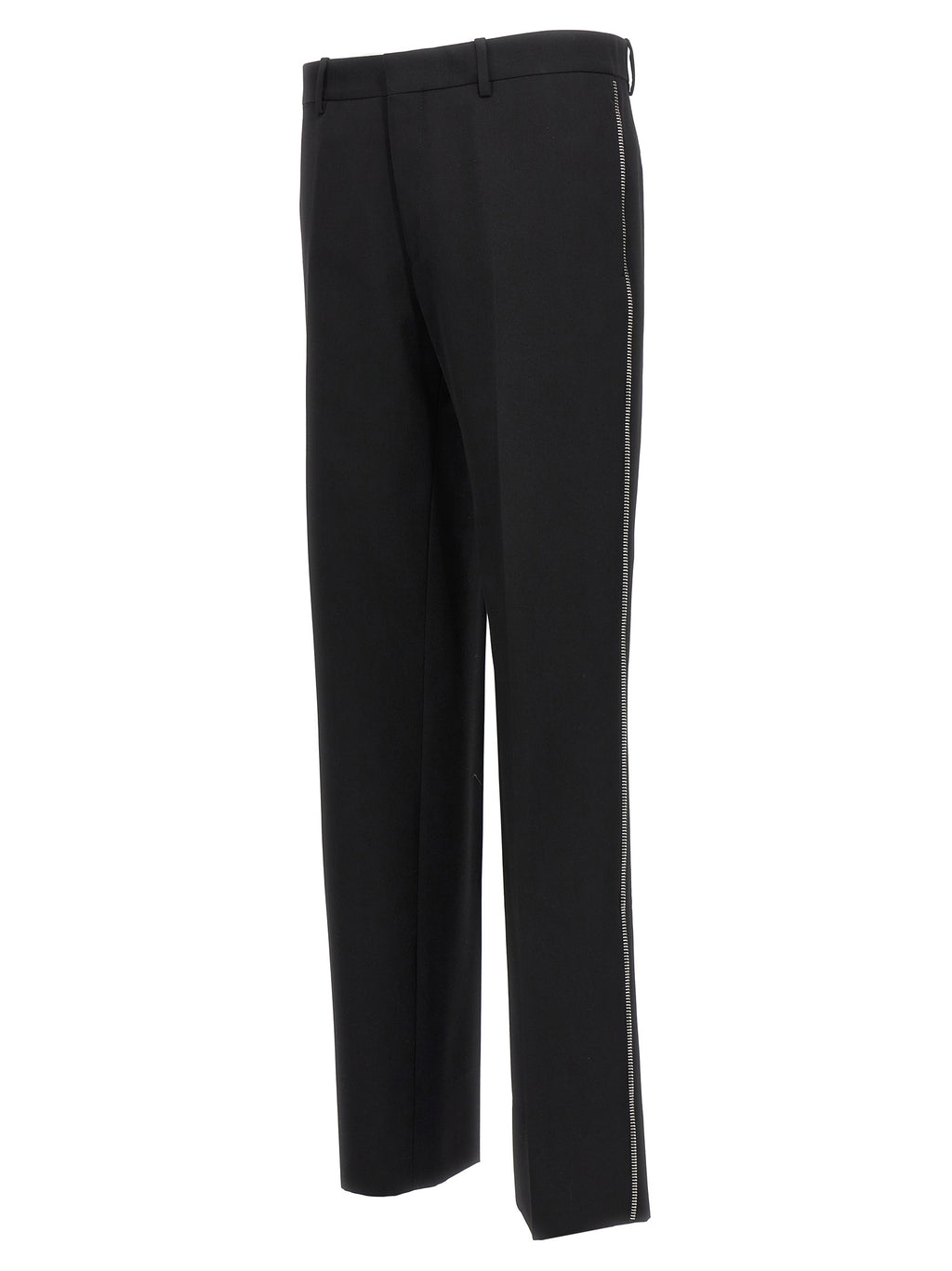 Off-White Schwarze Hose aus reiner Schurwolle