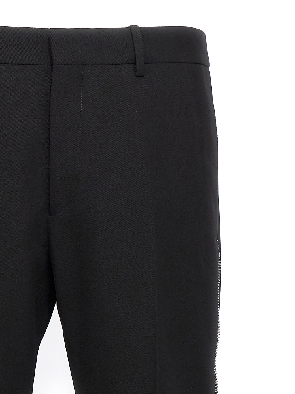 Off-White Schwarze Hose aus reiner Schurwolle
