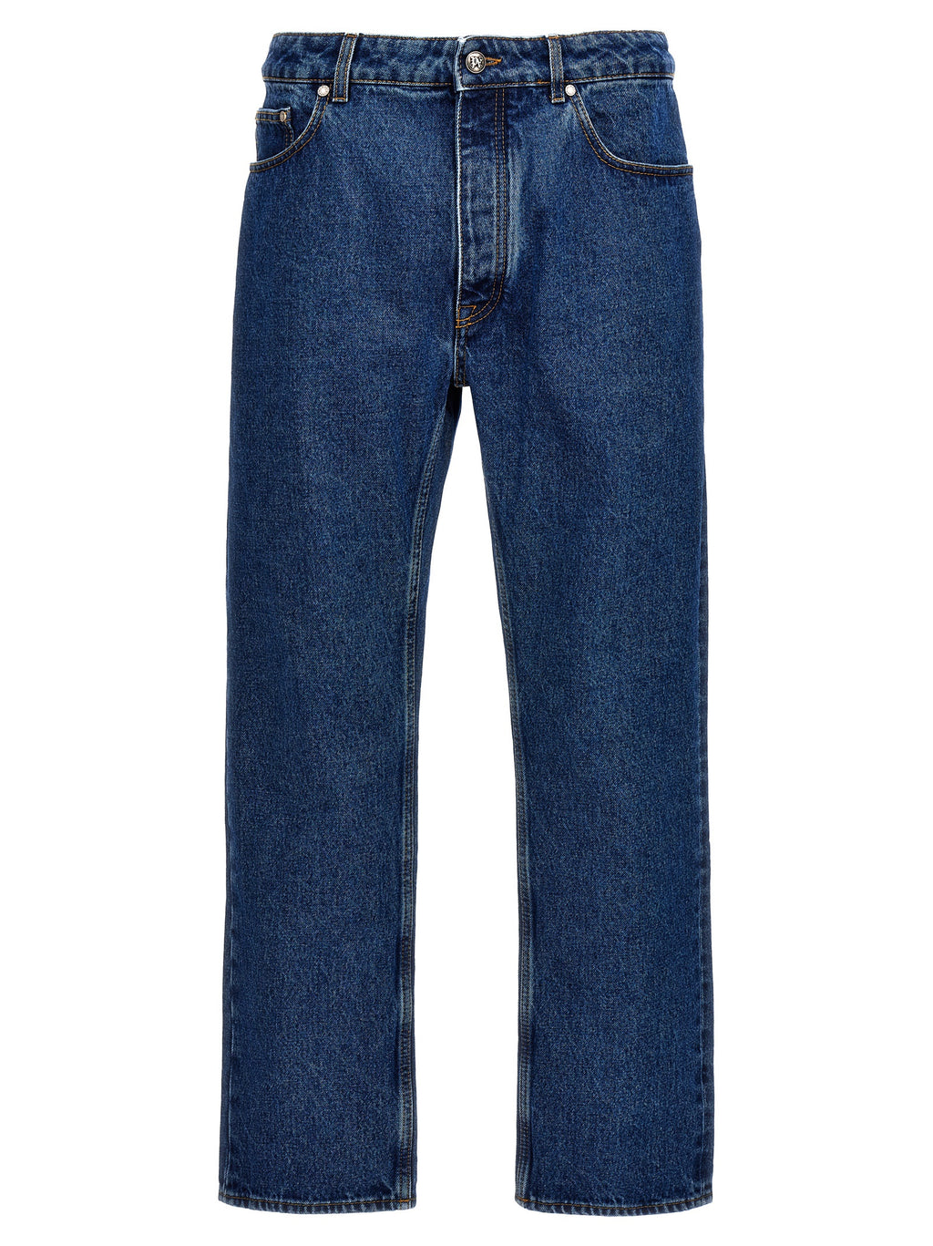 Palm Angels Blaue Jeans aus Baumwolle im geraden Schnitt