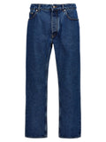 Palm Angels Blaue Jeans aus Baumwolle im geraden Schnitt