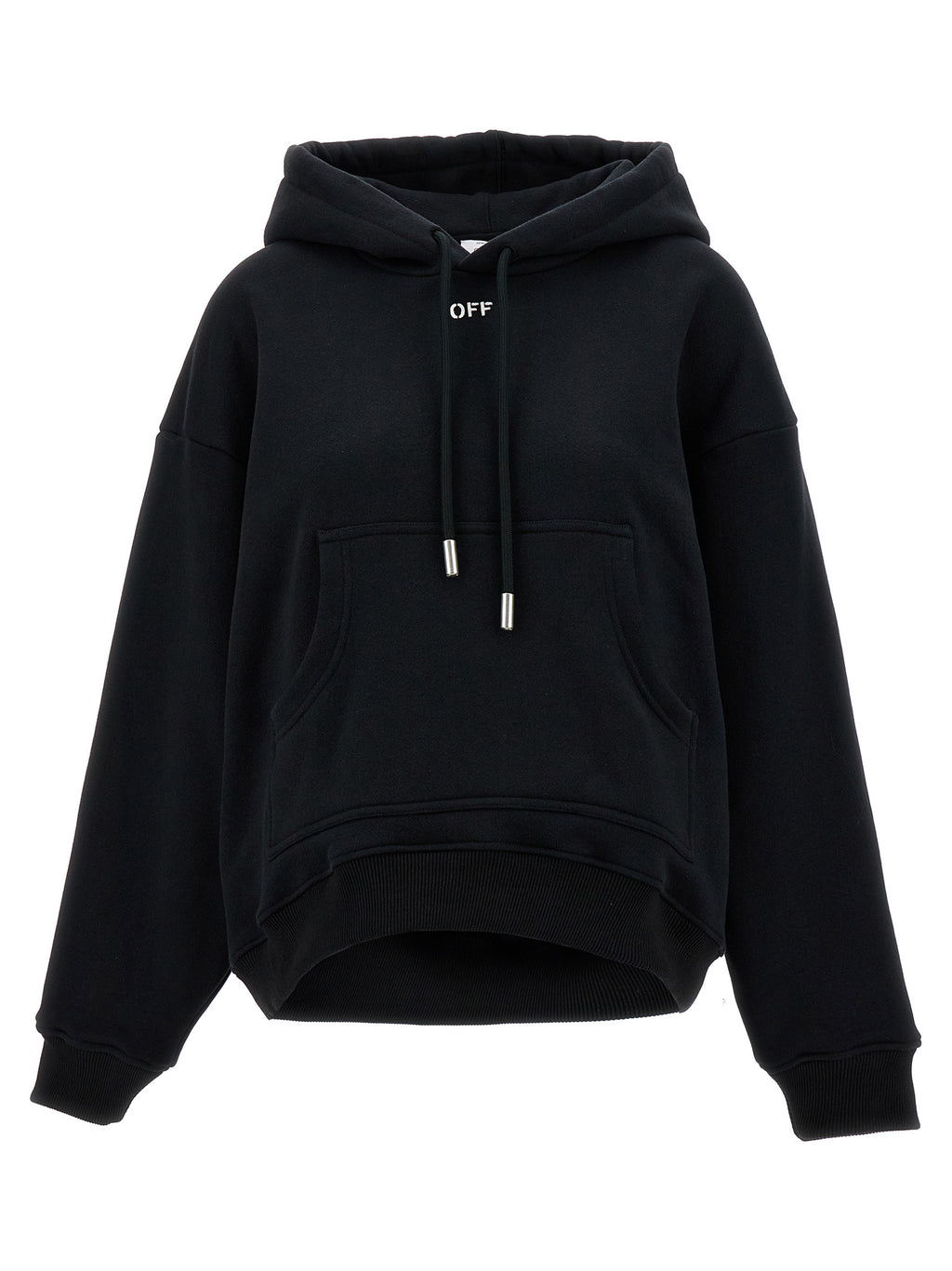 Off-White Schwarzer Baumwoll-Hoodie