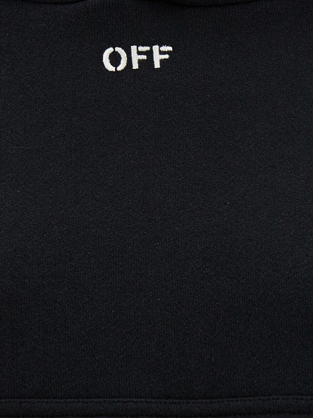 Off-White Schwarzer Baumwoll-Hoodie