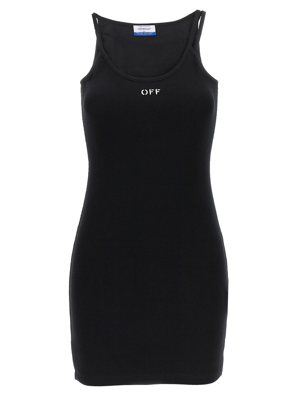 Off-White Schwarzes kurzes Baumwollkleid