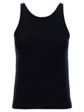 Max Mara Blaue Tanktops aus reiner Schurwolle