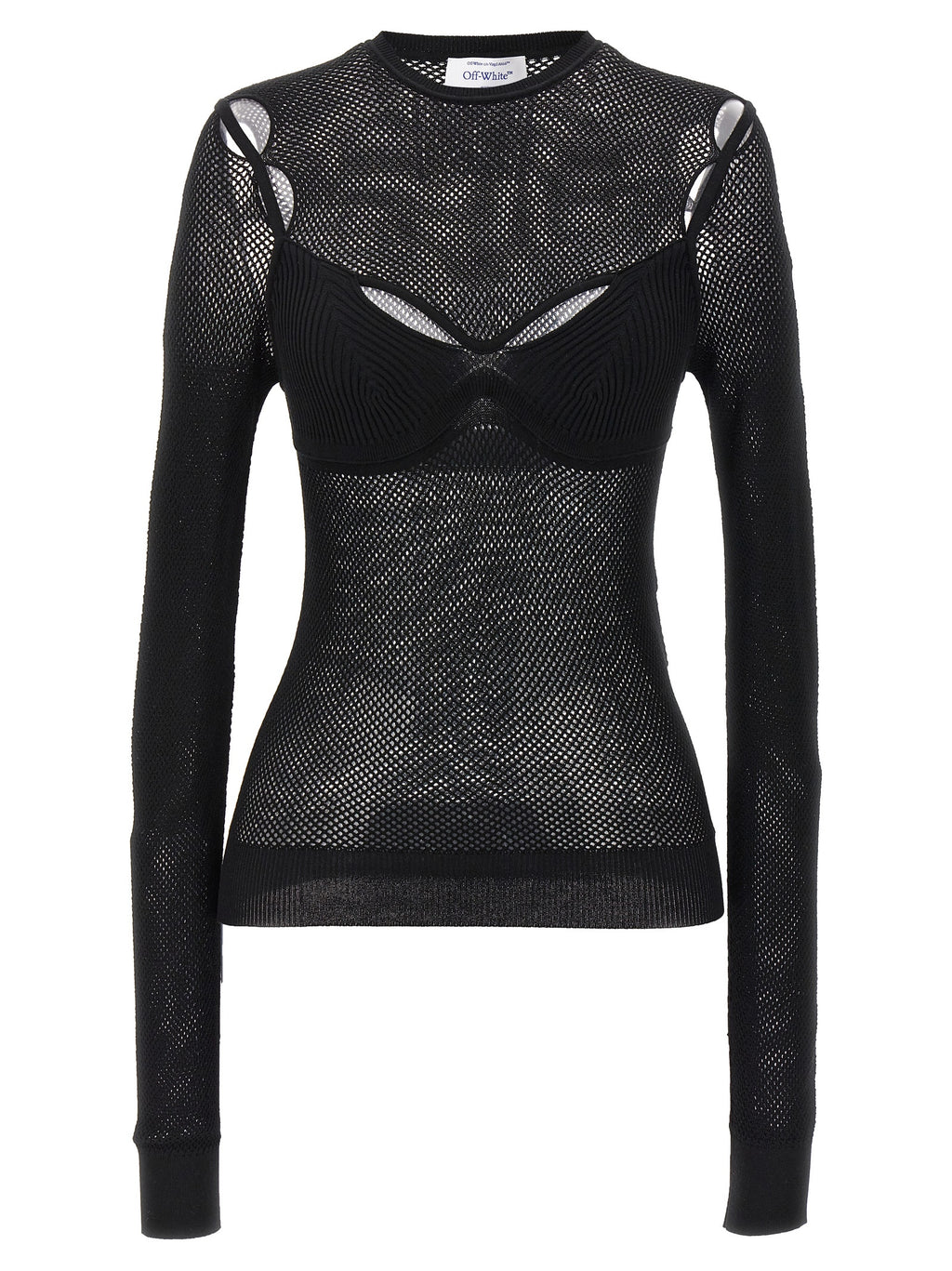 Off-White Schwarze Tanktops aus Viskose