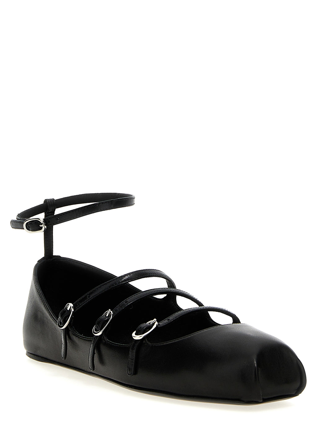 Alexander McQueen Schwarze Ballerinas aus Kalbsleder