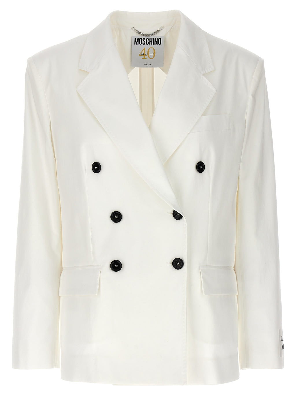 Moschino Weißer Baumwollblazer