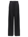 Max Mara Schwarze Seiden-Freizeithose