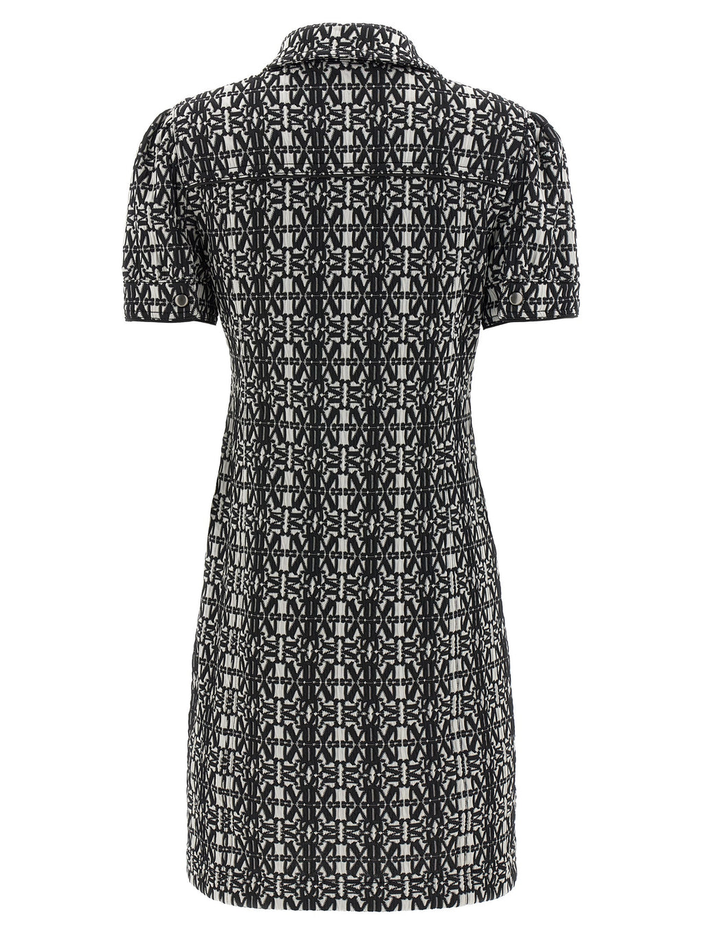 Max Mara Kurzes Zweifarben-Polyesterkleid
