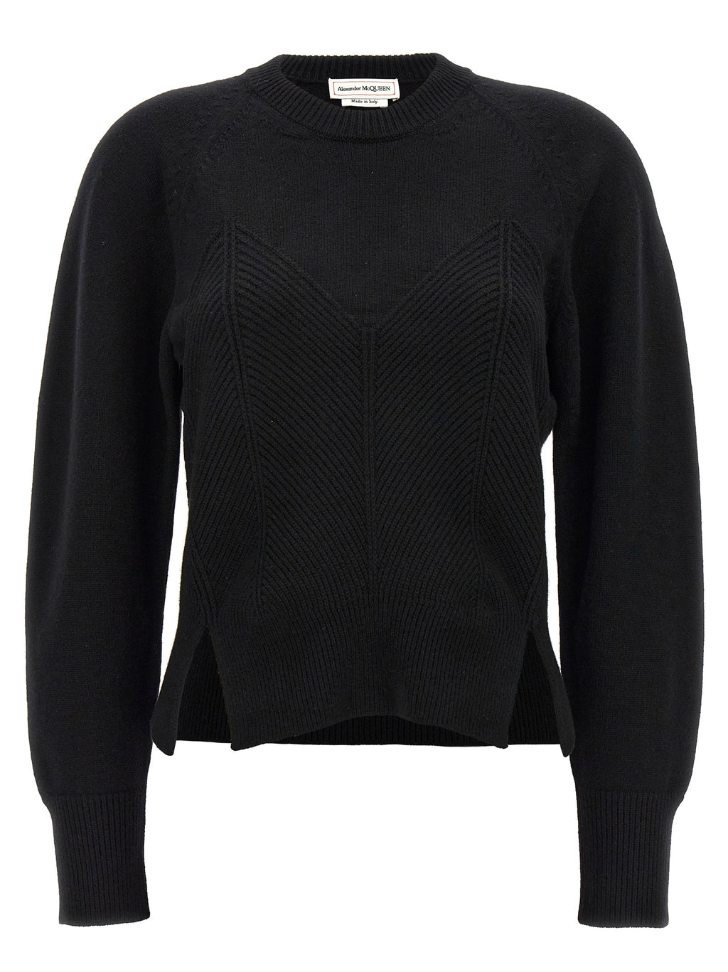 Alexander McQueen Schwarzer Wollcardigan