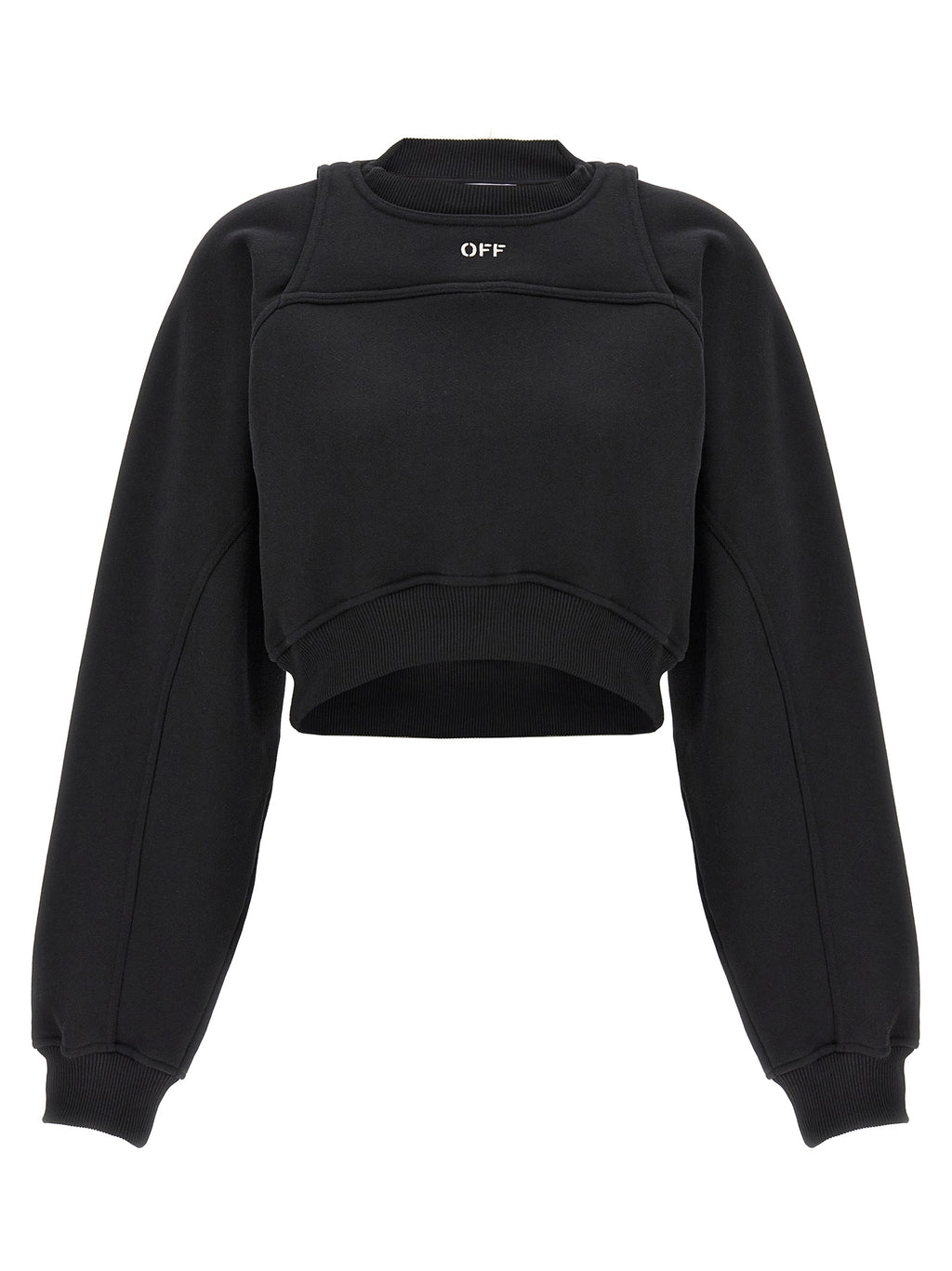 Off-White Zweifarbiger Baumwollpullover