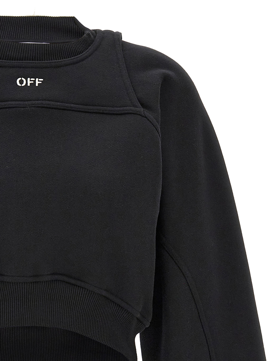 Off-White Zweifarbiger Baumwollpullover