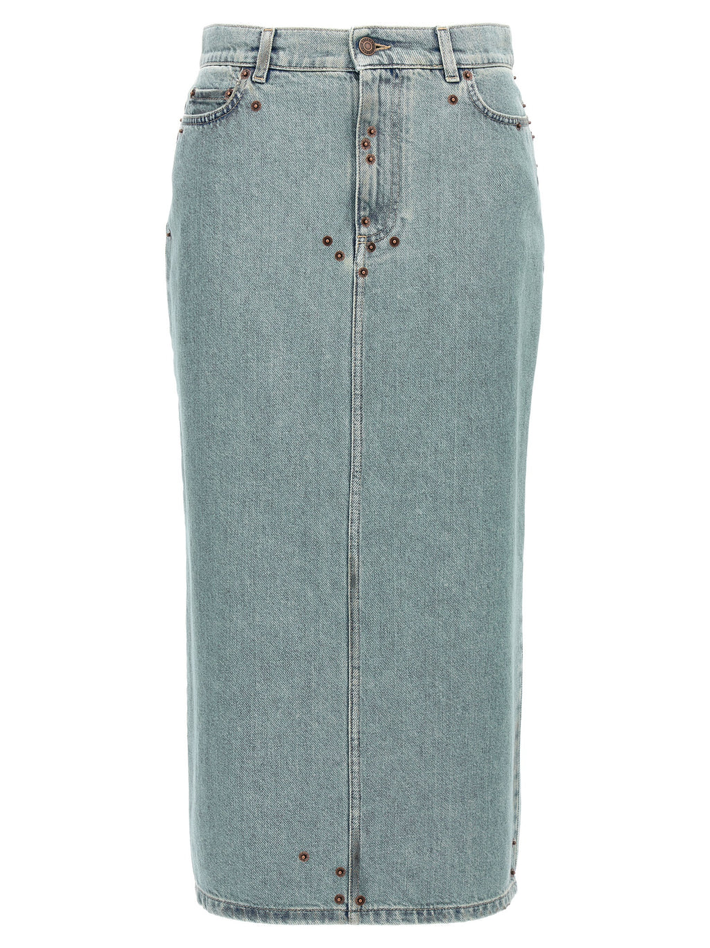 Moschino Blaue Baumwoll-Midirock