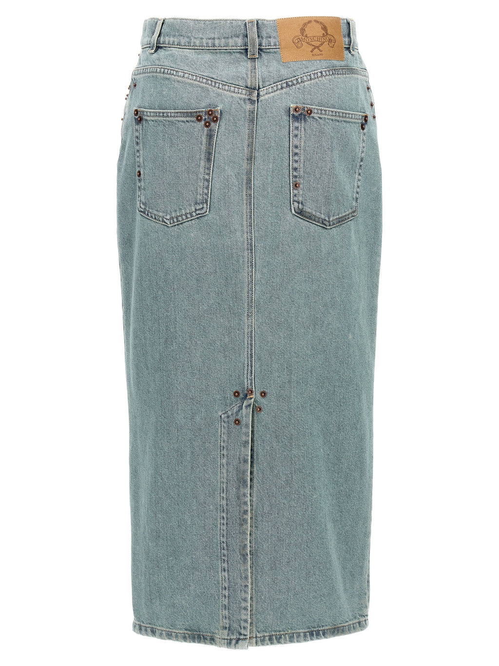 Moschino Blaue Baumwoll-Midirock