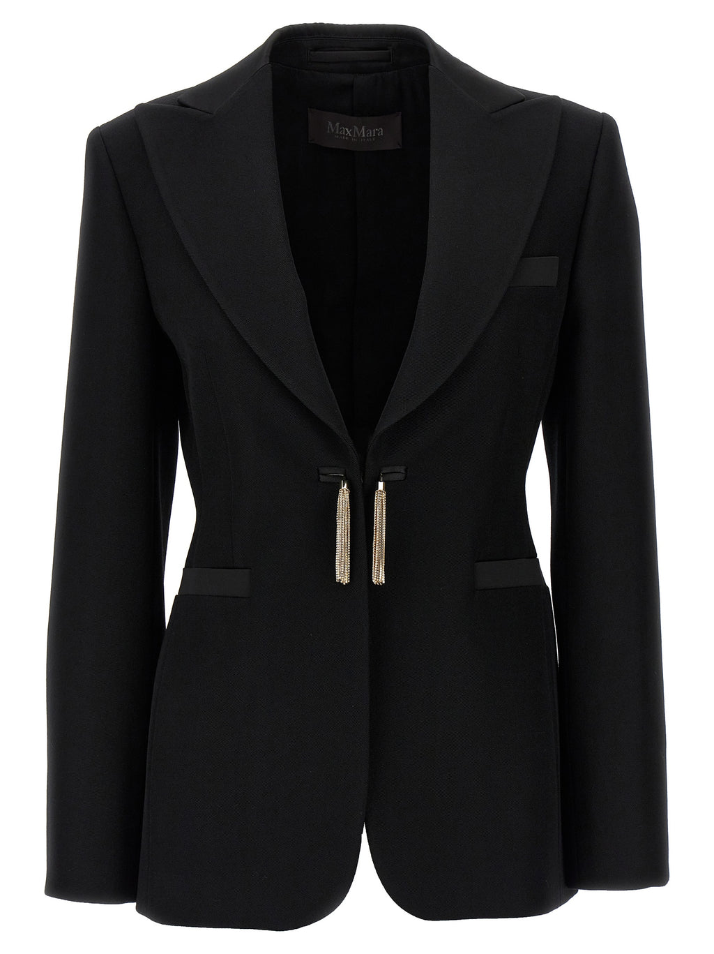 Max Mara Schwarzer Blazer aus reiner Schurwolle