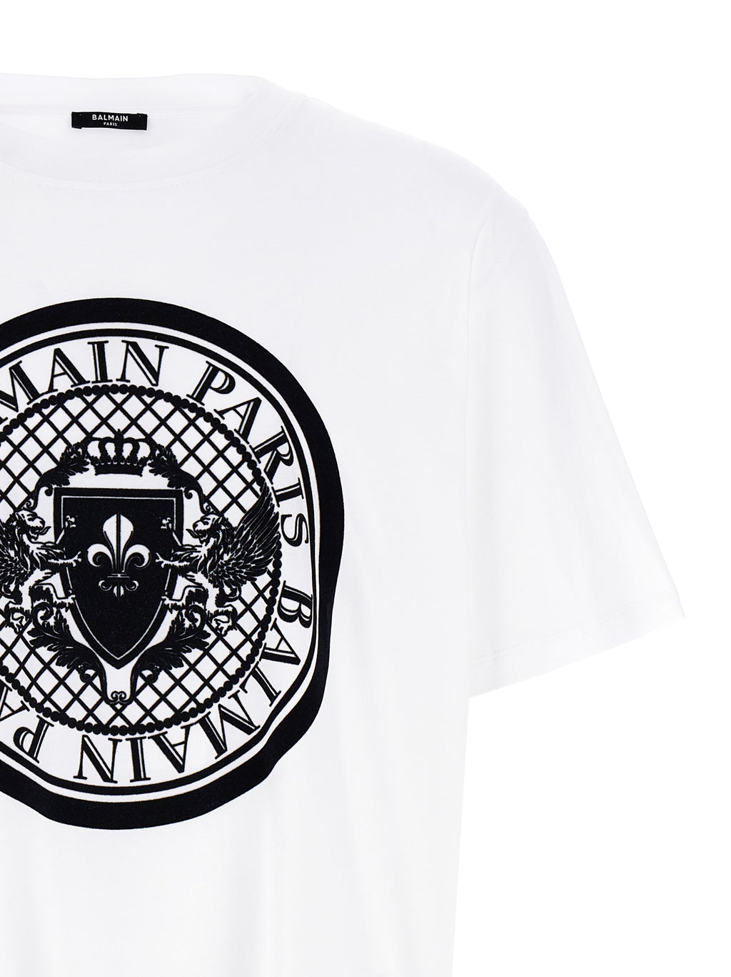 Balmain Zweifarbiges Bio-Baumwoll-T-Shirt