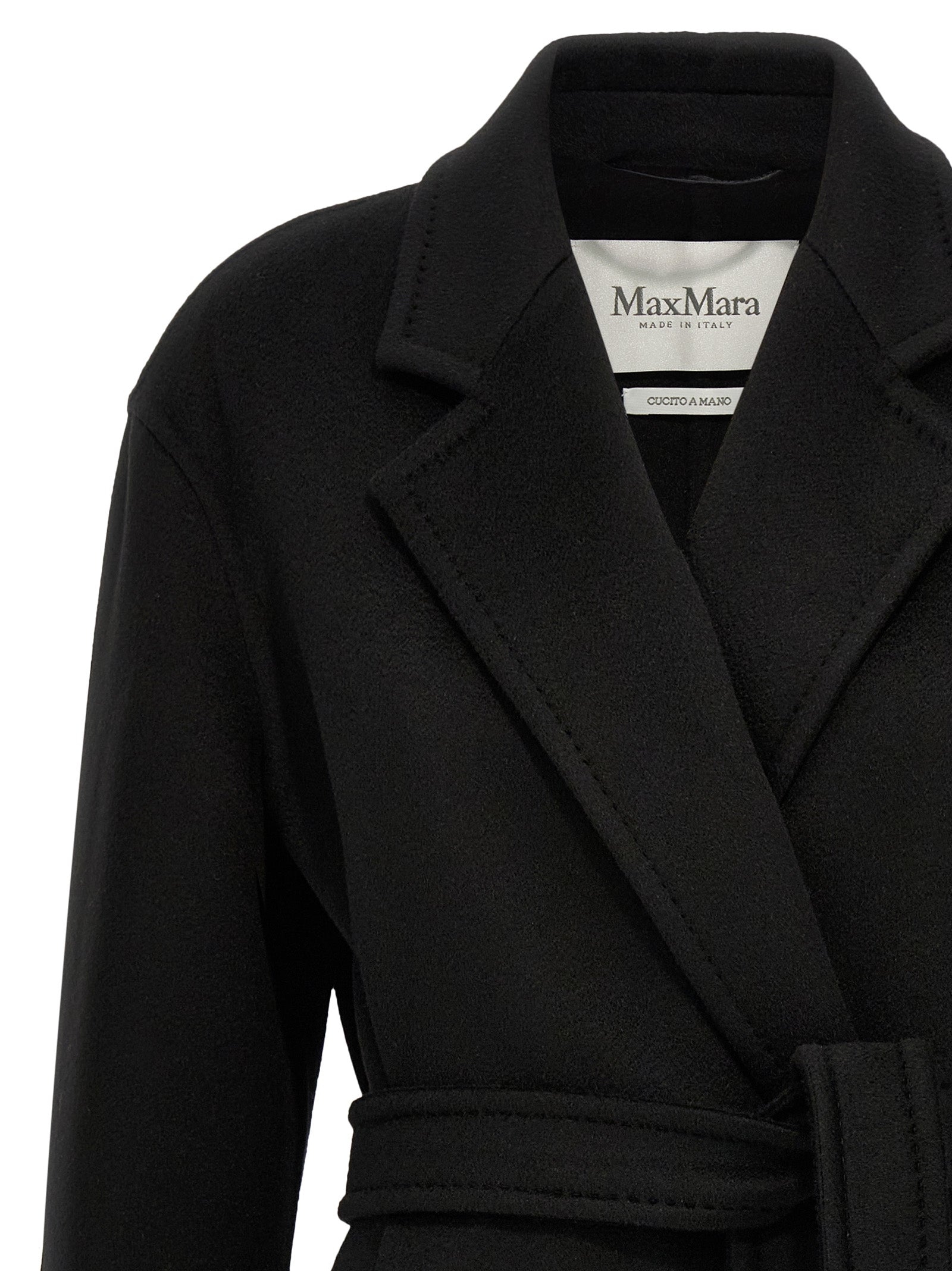 Max Mara Schwarzer Kaschmir-Mantel