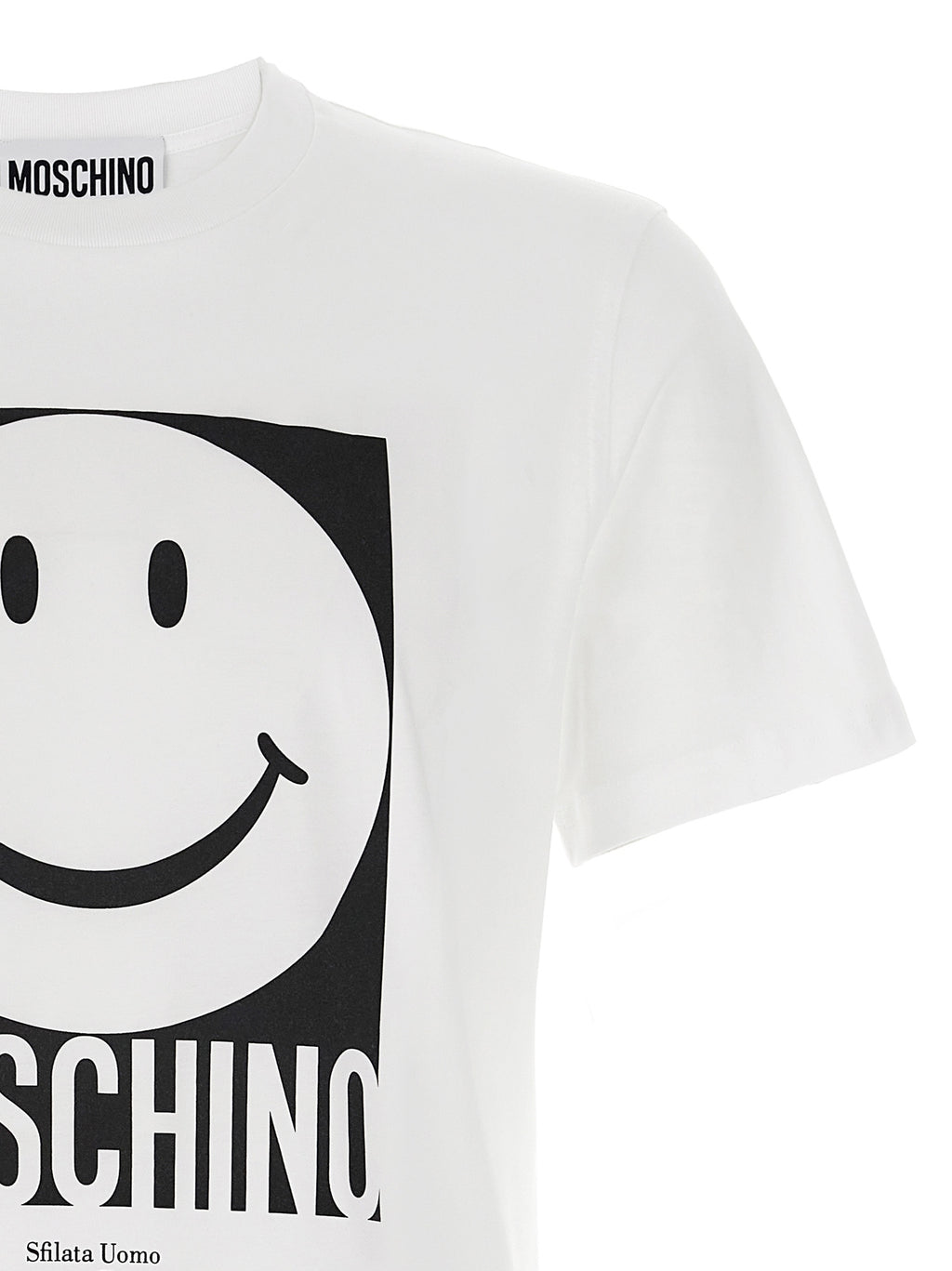 Moschino Weißes Baumwoll-T-Shirt