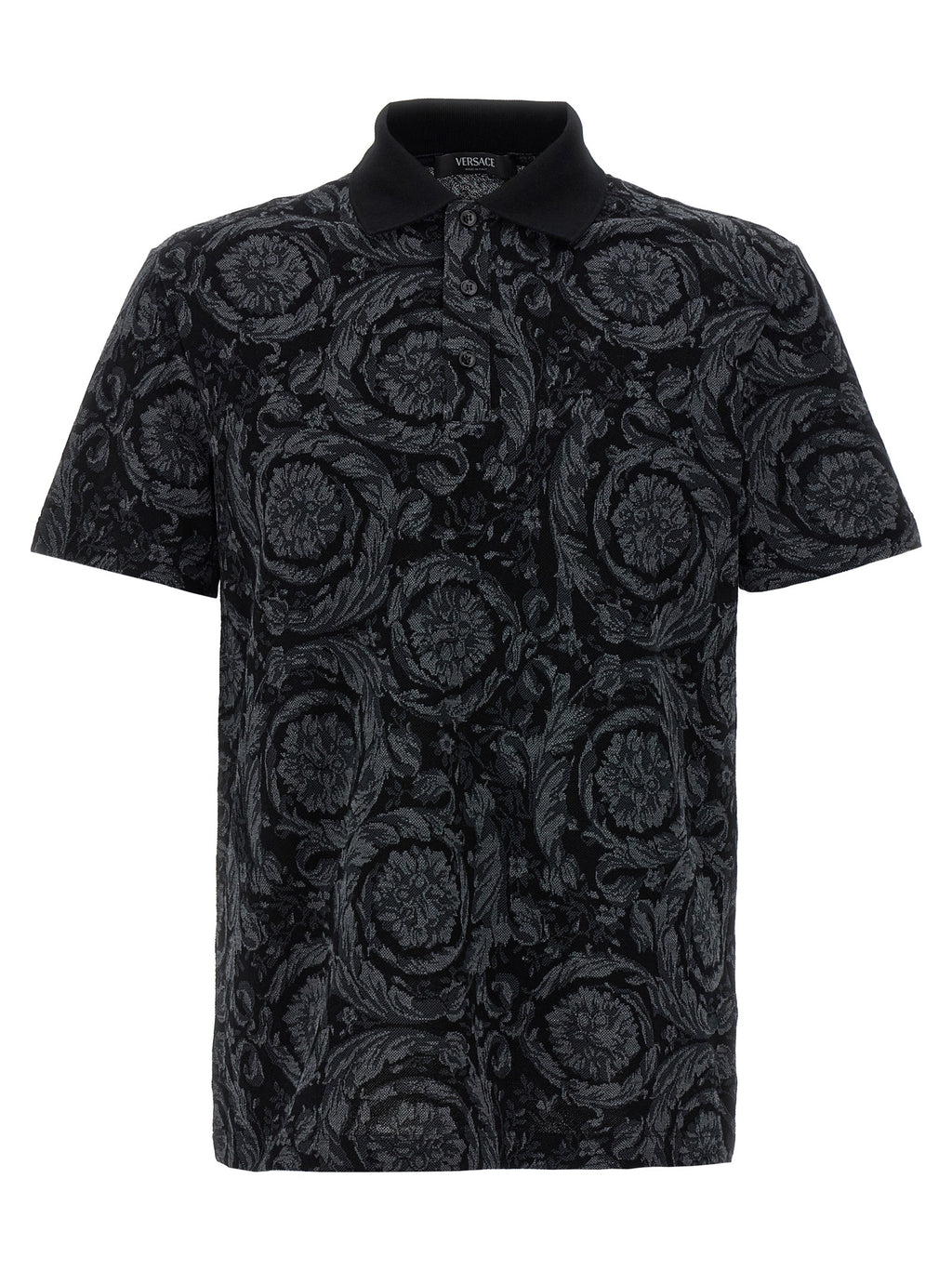 Versace Mehrfarbiges Polohemd aus Baumwolle