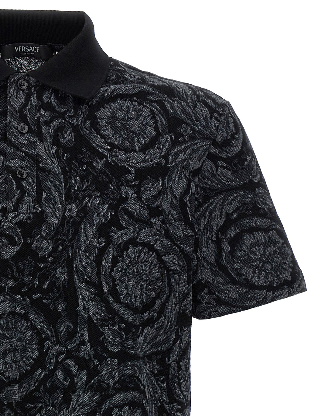 Versace Mehrfarbiges Polohemd aus Baumwolle