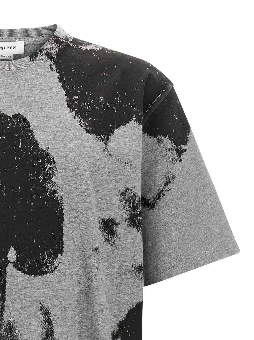Alexander McQueen Graues Baumwoll-T-Shirt