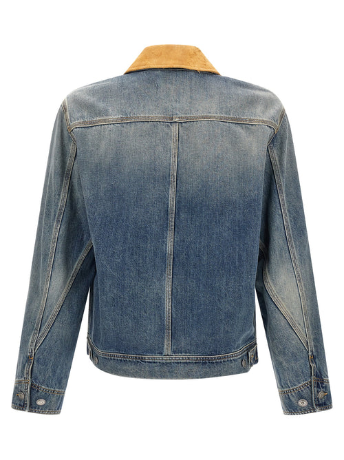 Alexander McQueen Blaue Jeansjacke aus Baumwolle