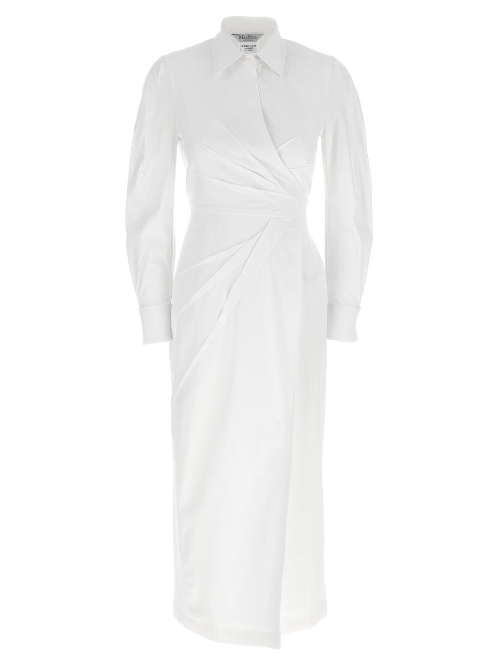 Max Mara Weißes Baumwoll-Maxikleid
