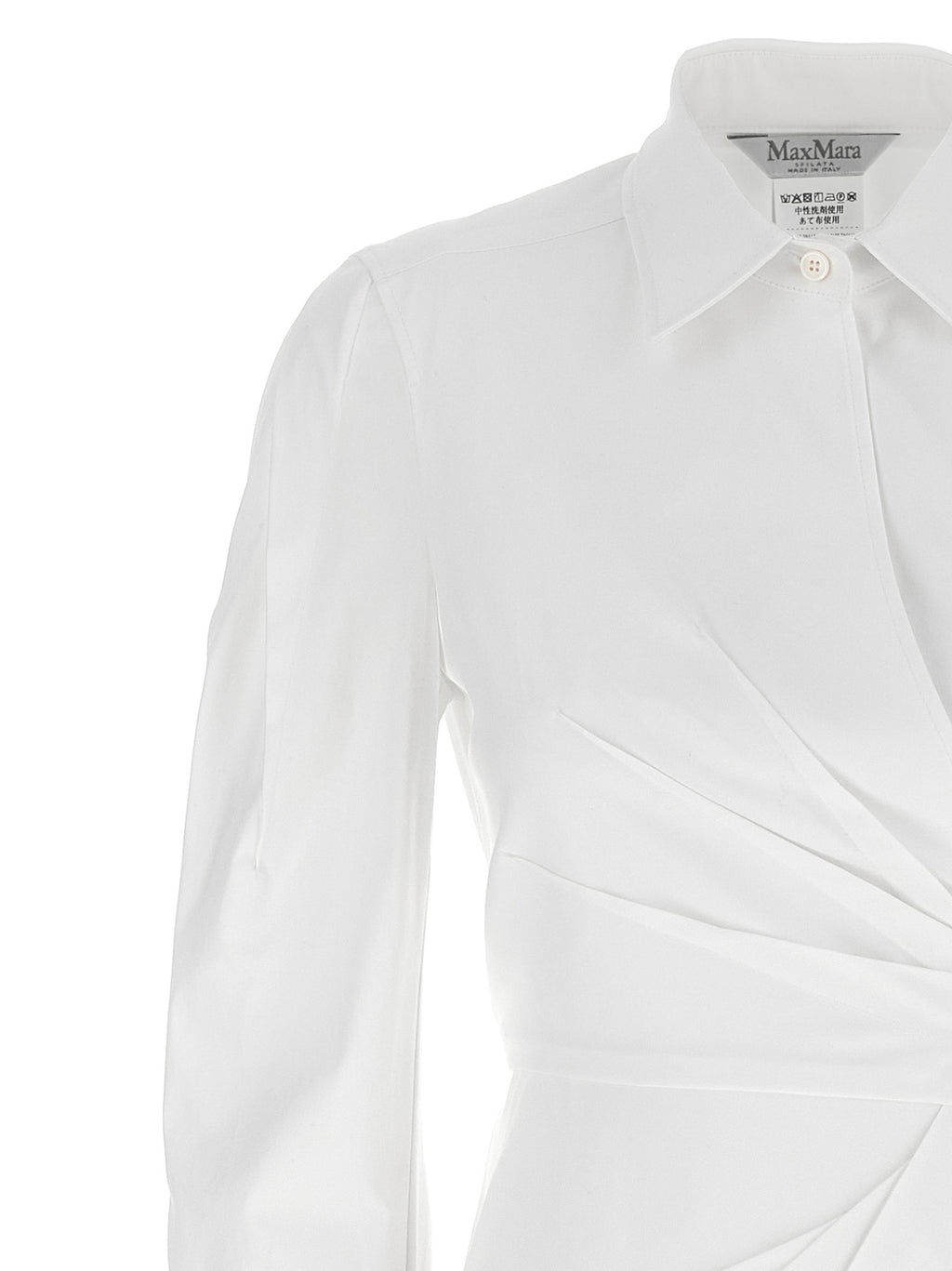 Max Mara Weißes Baumwoll-Maxikleid