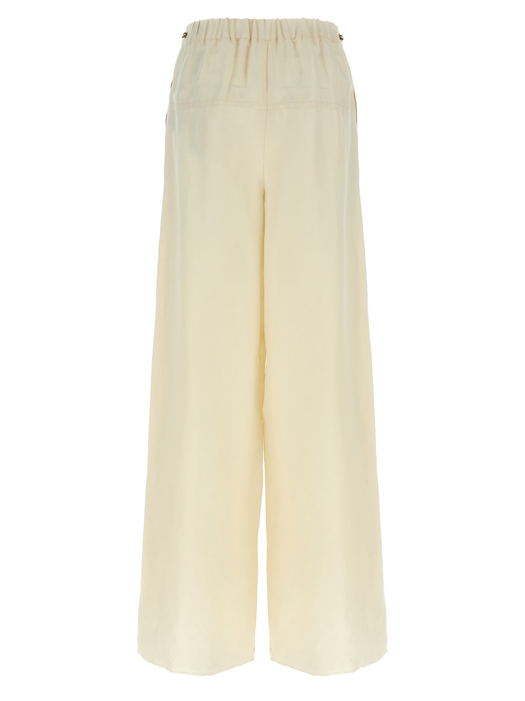 Max Mara Weiße Leinen-Freizeithose