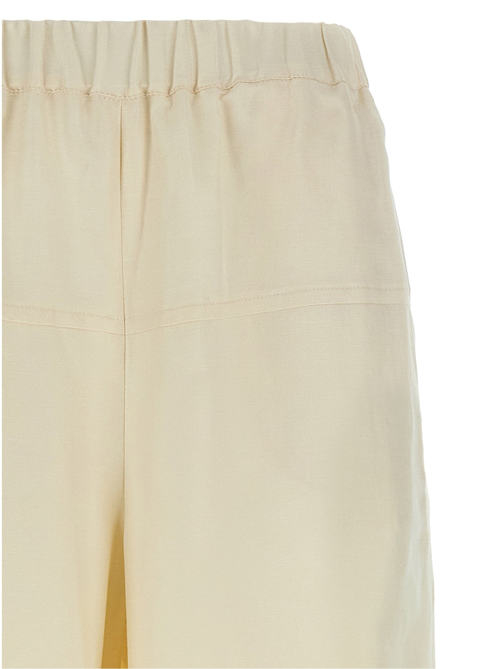 Max Mara Weiße Leinen-Freizeithose