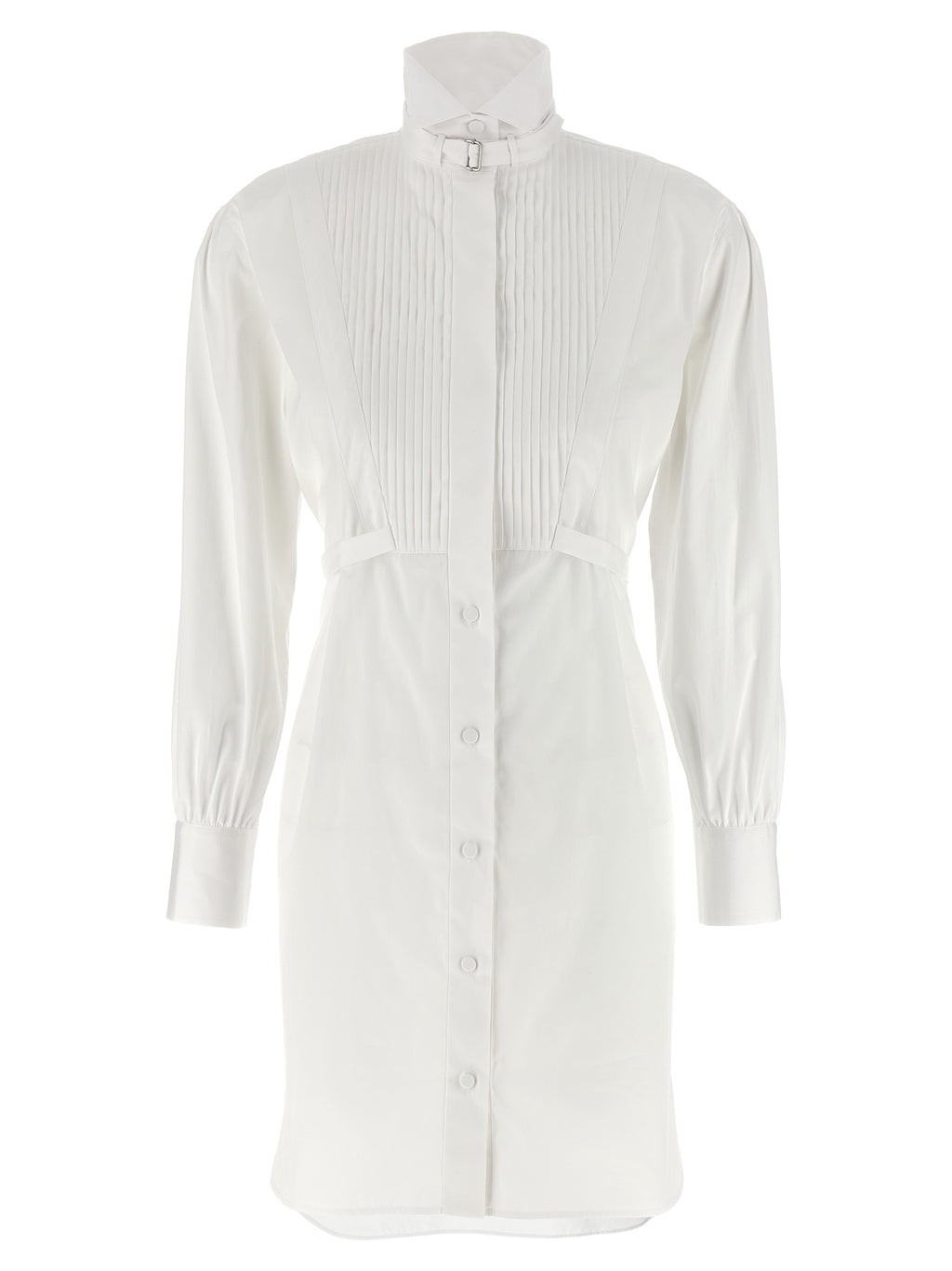Alexander McQueen Weißes Baumwoll-Midikleid