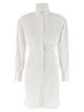 Alexander McQueen Weißes Baumwoll-Midikleid