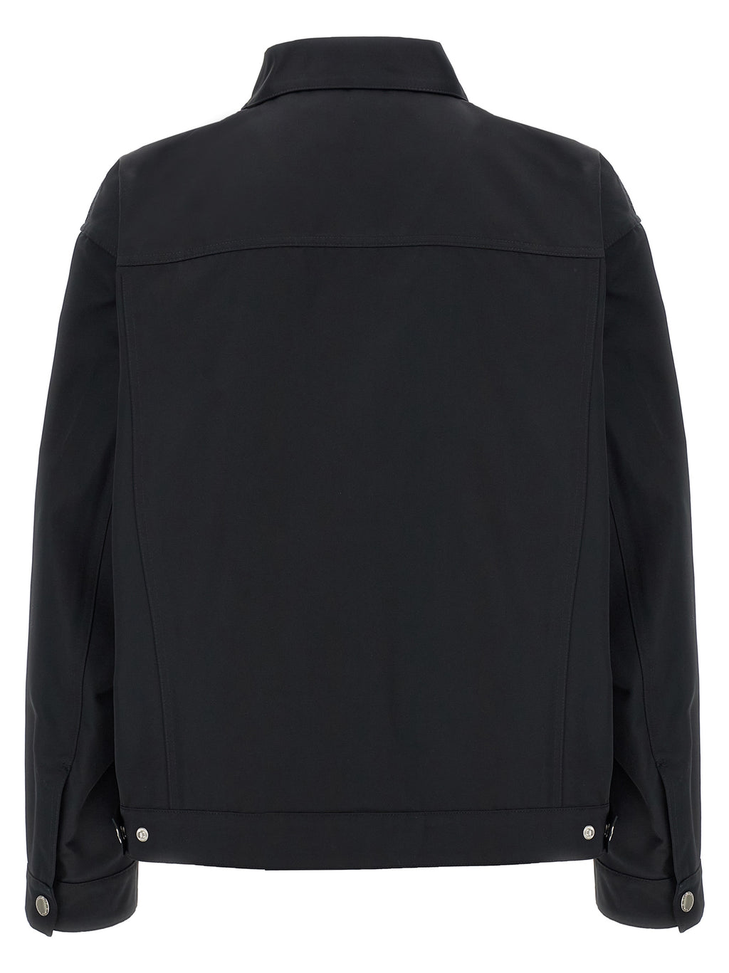 Dsquared² Schwarze Polyester-Jacke in voller Länge