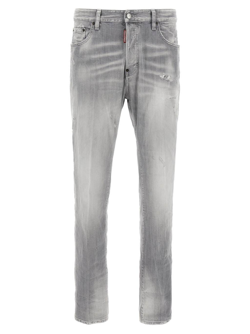 Dsquared² Graue Jeans aus Baumwolle im geraden Schnitt