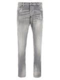 Dsquared² Graue Jeans aus Baumwolle im geraden Schnitt