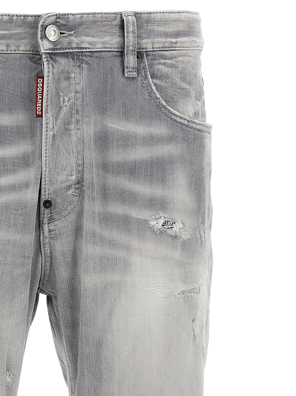 Dsquared² Graue Jeans aus Baumwolle im geraden Schnitt