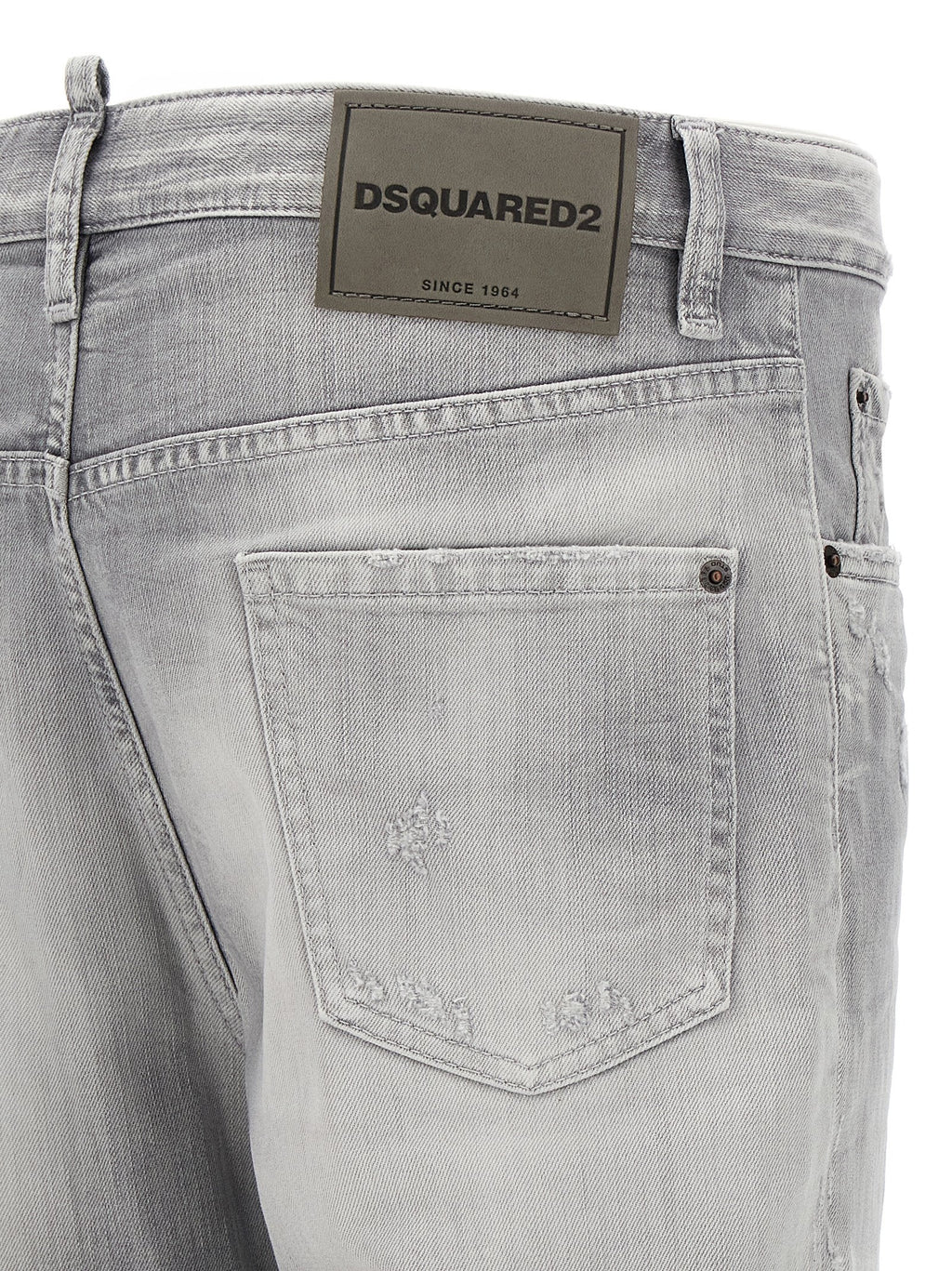 Dsquared² Graue Jeans aus Baumwolle im geraden Schnitt
