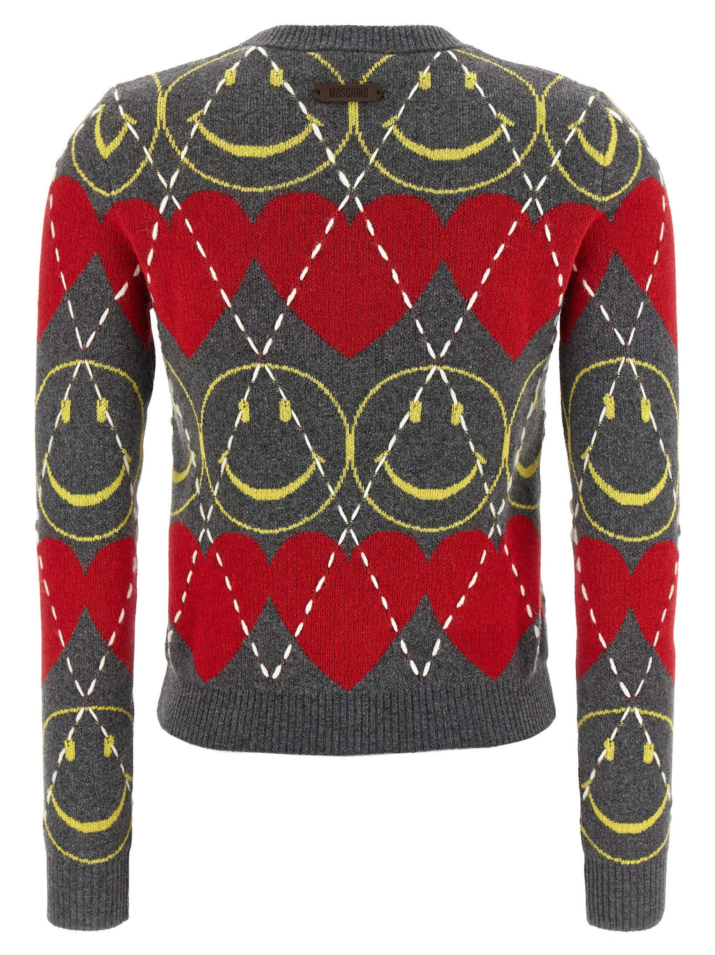 Moschino Mehrfarbige Wollstrickjacke