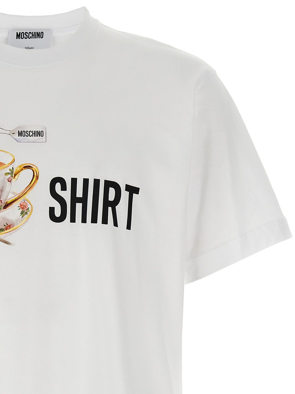 Moschino Weißes Baumwoll-T-Shirt