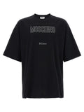 Moschino Schwarzes Baumwoll-T-Shirt