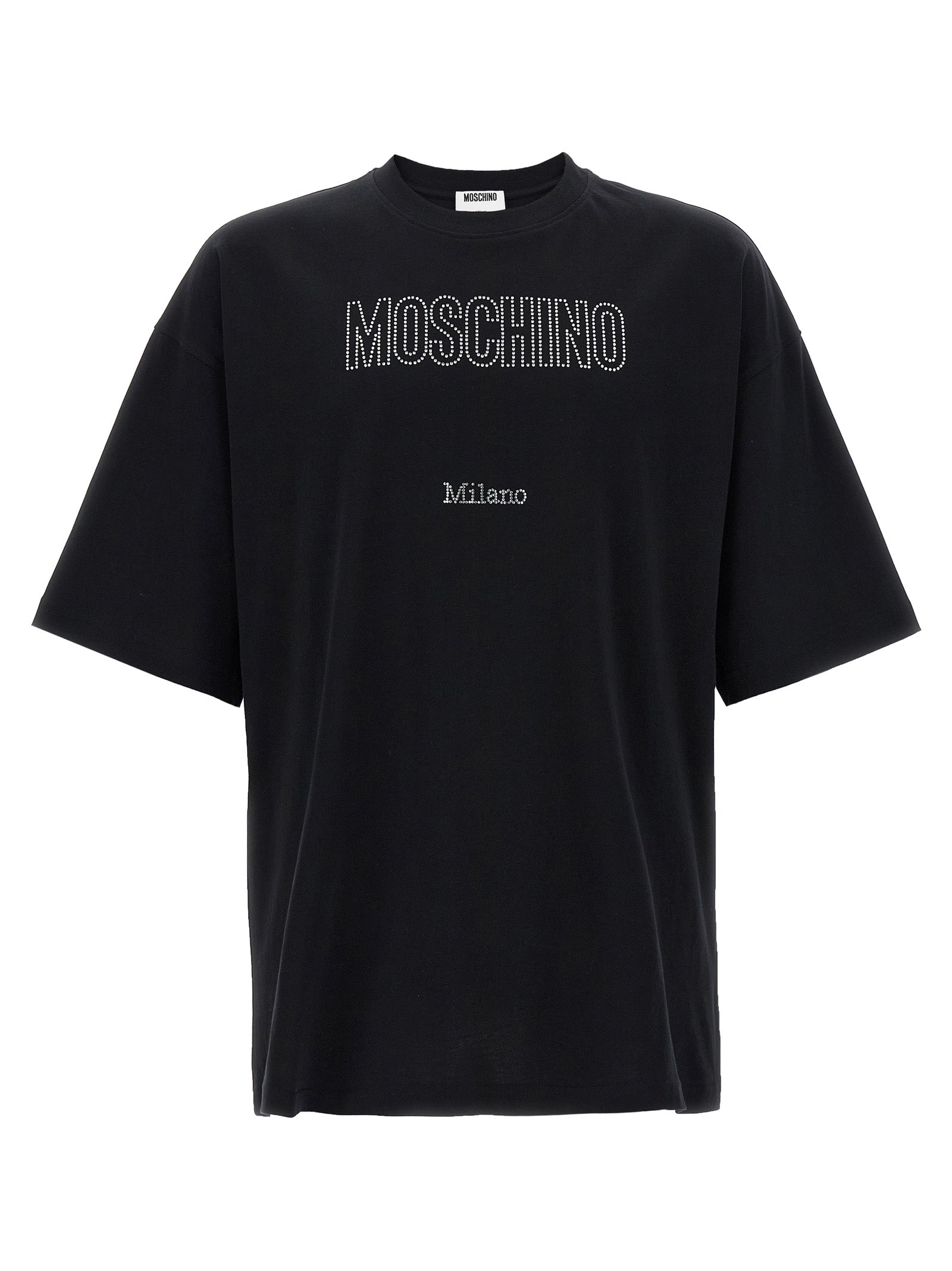 Moschino Schwarzes Baumwoll-T-Shirt