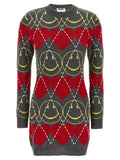 Moschino Kurzes Kleid aus mehrfarbiger Wolle