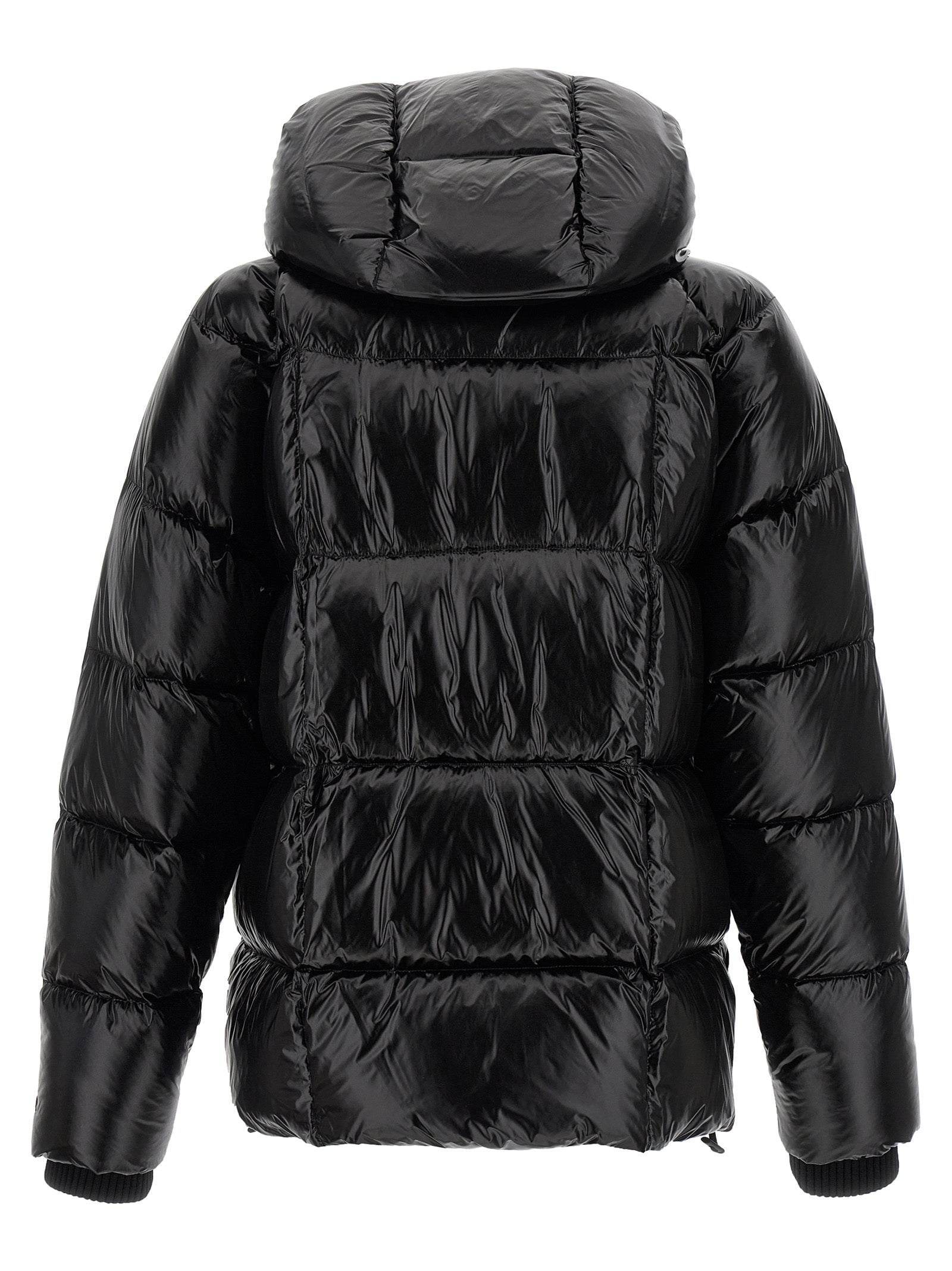 Dsquared² Schwarze Polyamid-Jacke in voller Länge