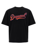 Dsquared² Schwarzes Baumwoll-T-Shirt
