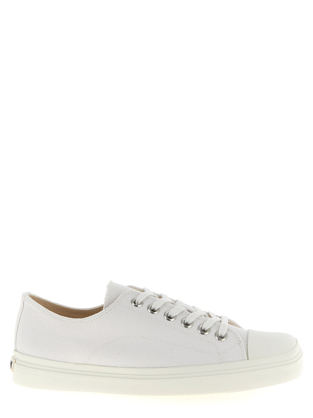 Moschino Weiße Low-Top-Sneaker aus Baumwolle
