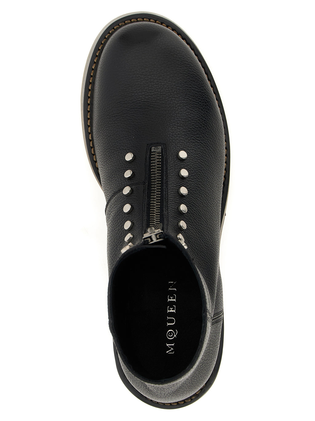 Alexander McQueen Schwarze Stiefeletten aus Kalbsleder